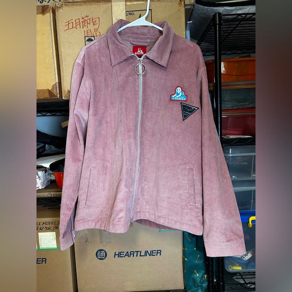 Ring-Zip Blush Corduroy Jacket